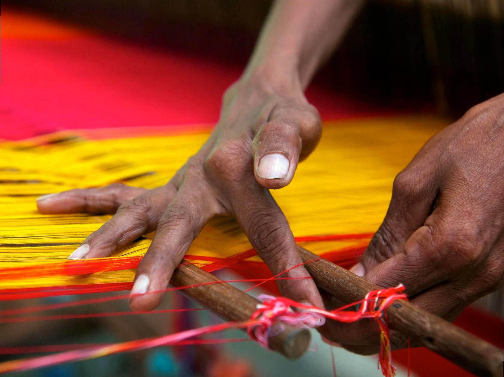 Taking Part in Weaving Sessions with Local Anangu Artisans